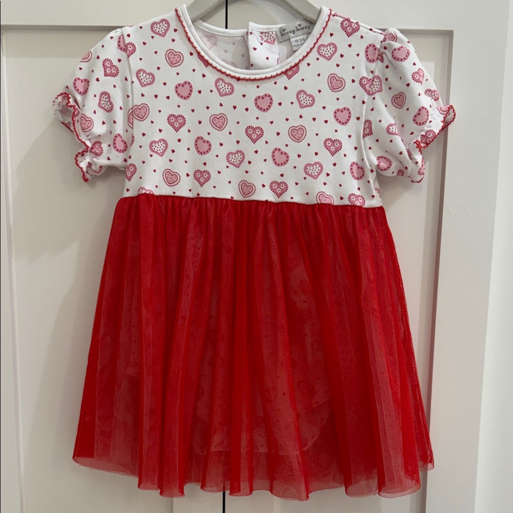 Kissy Kissy Heartfelt Hearts Bodysuit Dress 18-24M
